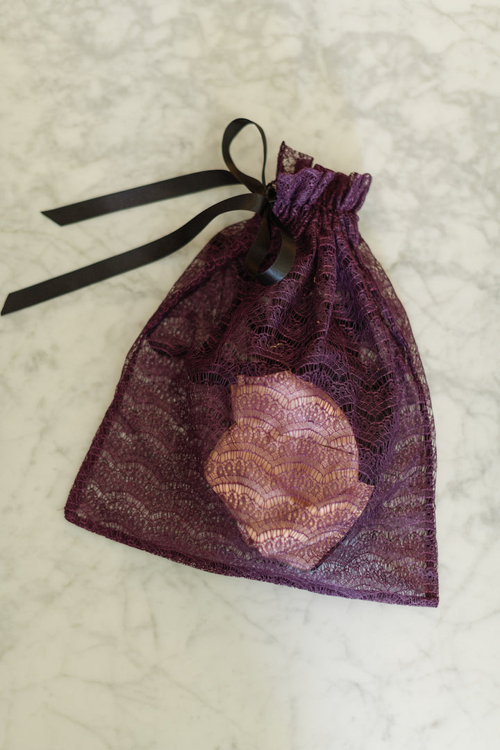Serena Violet Lace Lingerie Bag - Default Title