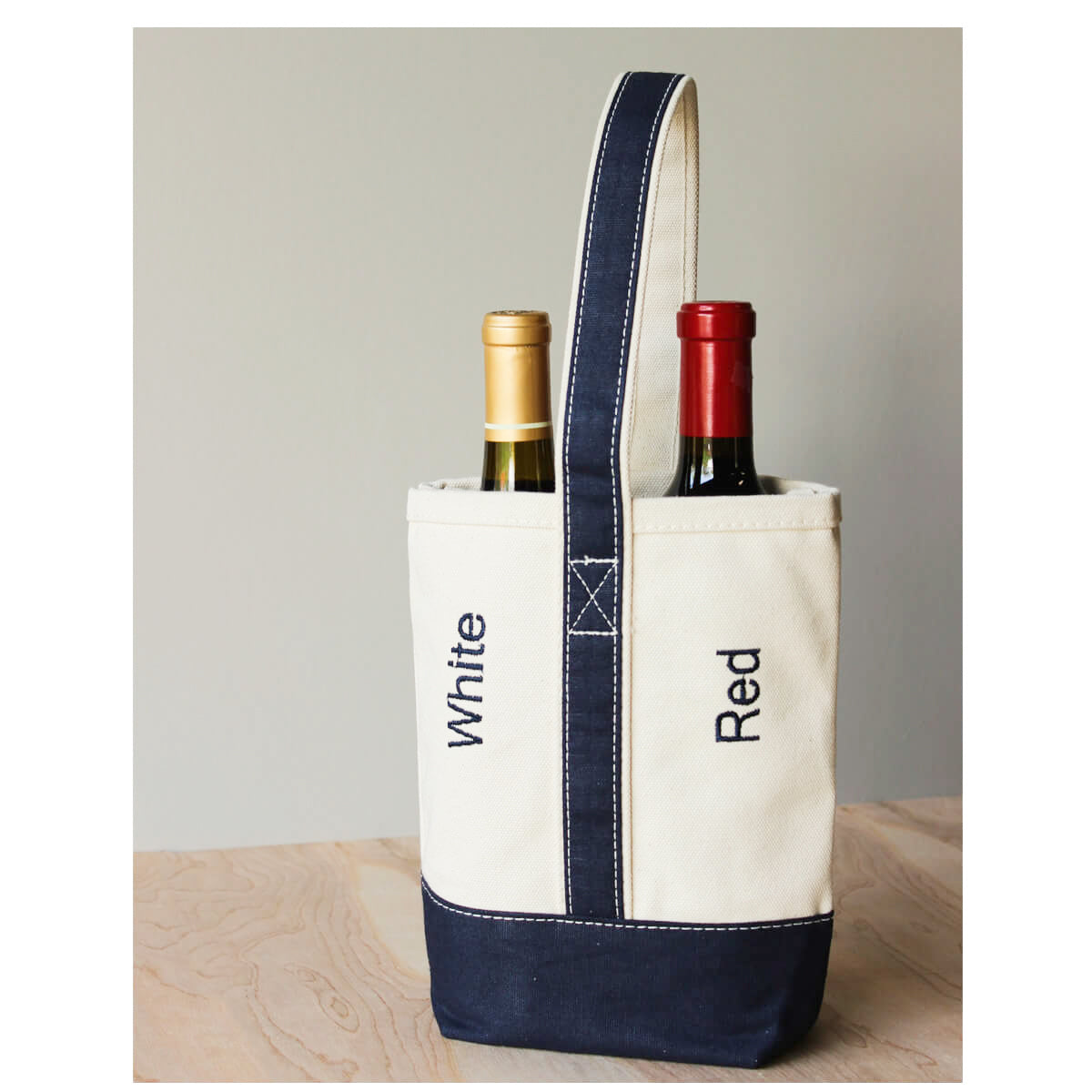 Two Bottle Wine Tote Bag – The Embroidered Girl