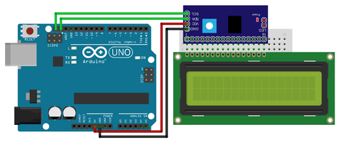 Ejemplo conexión Arduino PCF8584 LC1602