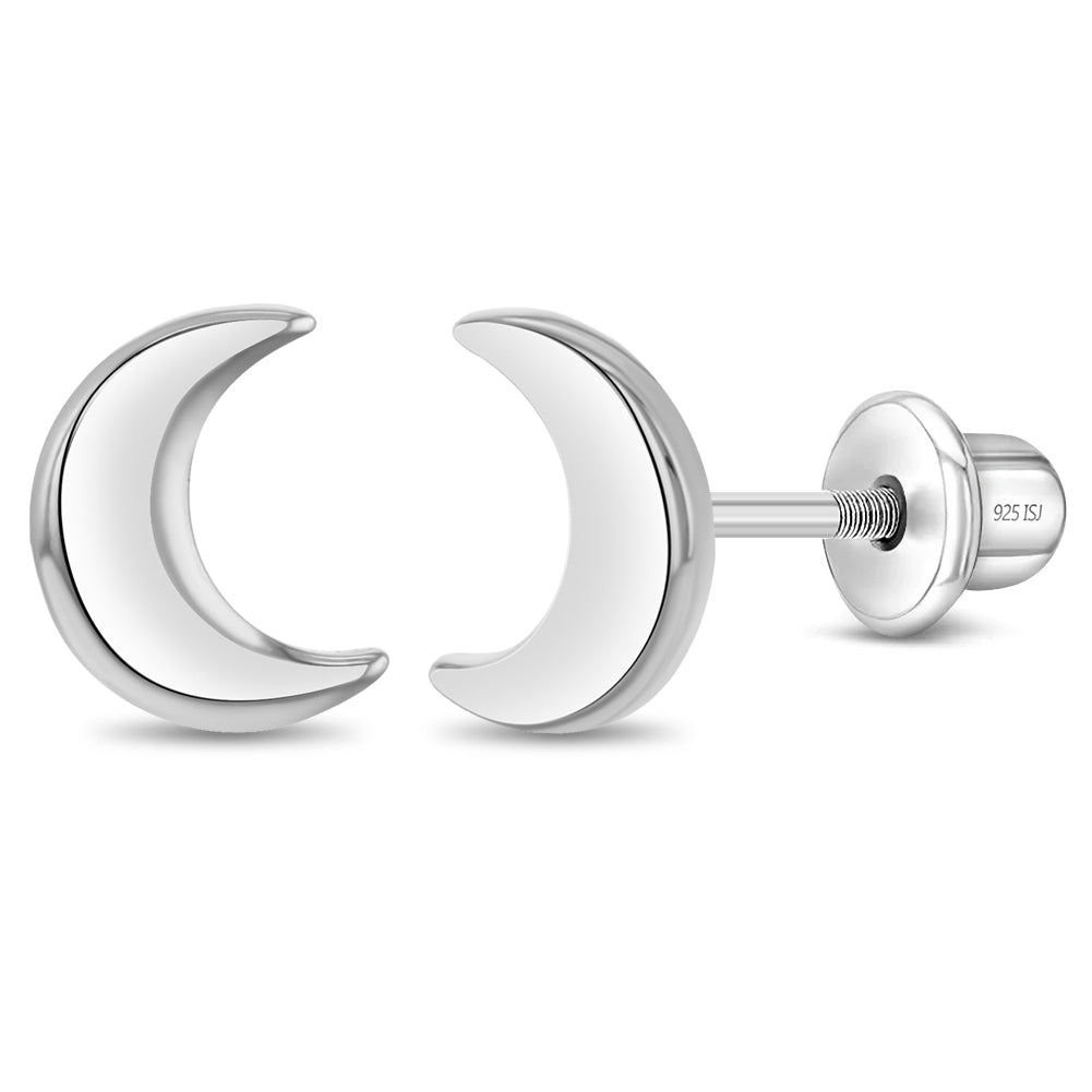 Opal Button 4mm Baby / Toddler / Kids Earrings Screw Back - Sterling Silver