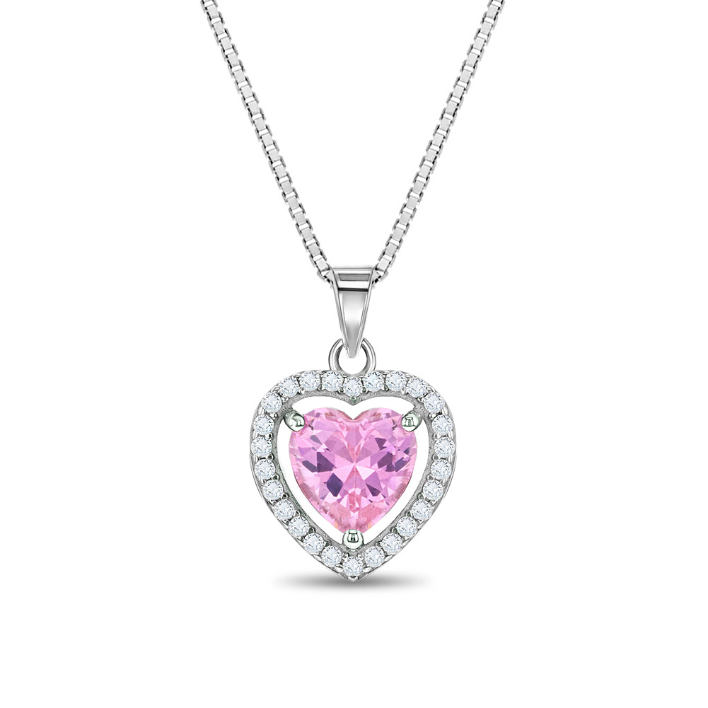 Buy Sparkly Pink Heart Necklace Swarovski Crystal Necklace Big Pink Heart  Pendant Stainless Steel Handmade Valentines Day Gift Online in India - Etsy