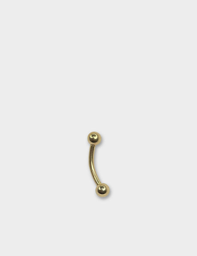 1.2MM (16g) CURVED BARBELL | EXTERNAL THREAD | YELLOW GOLD | TITANIUM | HYPOALLERGENIC | BODY PIERCING