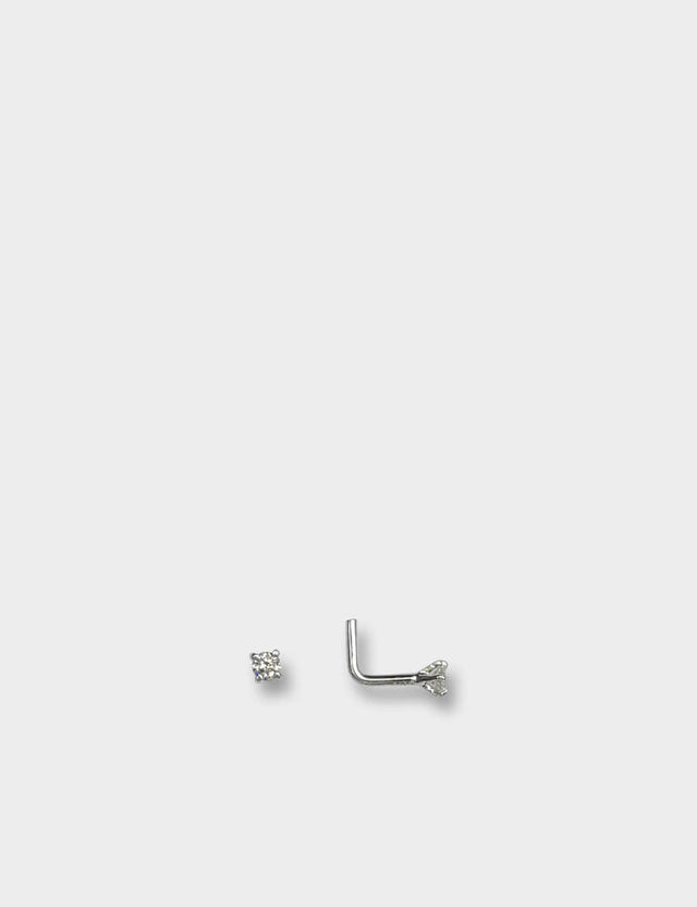 Product Image of Diamond Nose Stud in Solid White Gold #1