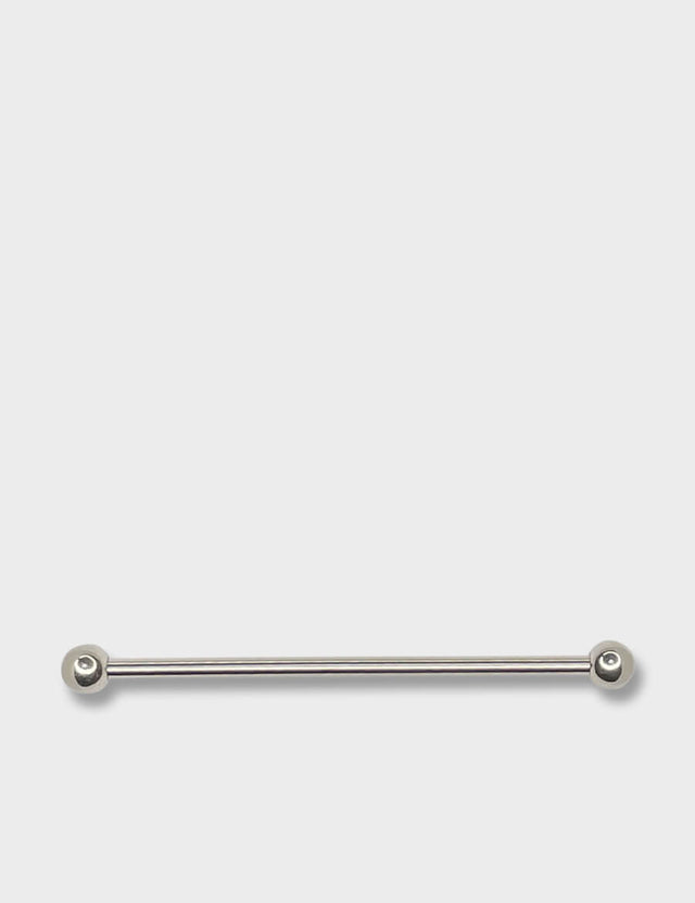 Polished Silver Industrial Scaffold Barbell 1.6x38mm (14g) astm f136 titanium hypoallergenic piercing uk