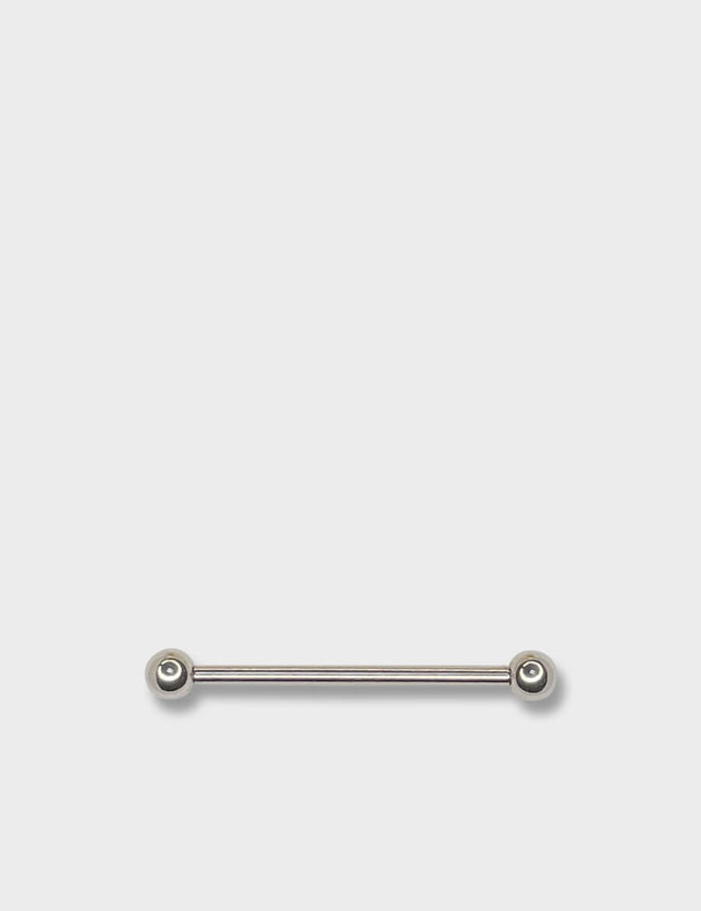 Polished Silver Industrial Scaffold Barbell 1.6x24mm (14g) astm f136 titanium hypoallergenic piercing uk