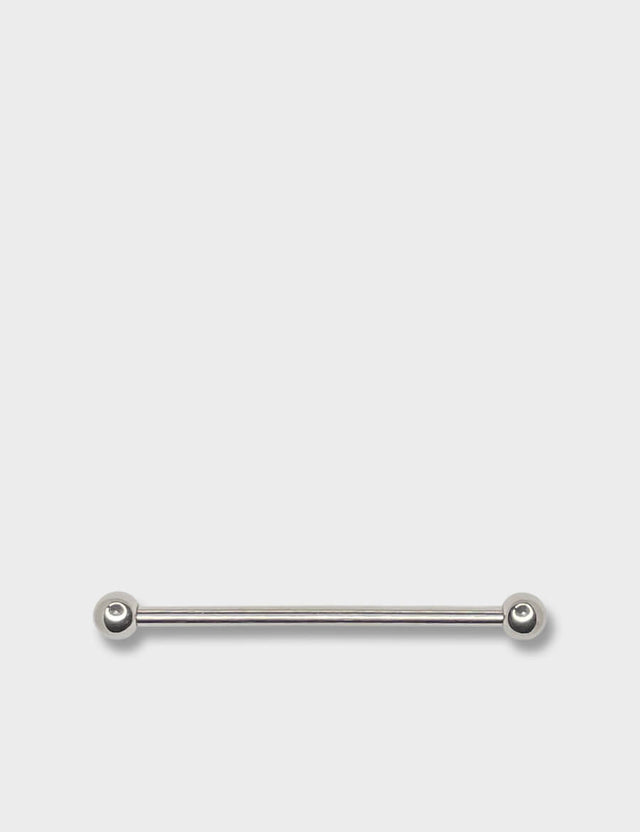 Polished Silver Industrial Scaffold Barbell 1.6x30mm (14g) astm f136 titanium hypoallergenic piercing uk