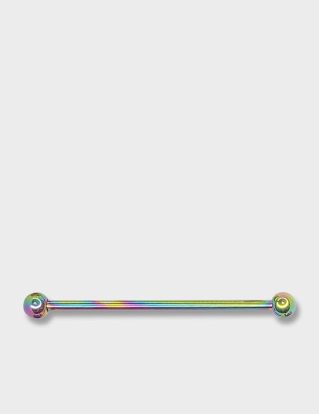 Polychromatic Industrial Scaffold Barbell 1.6x32mm (14g) External Thread astm f136 titanium hypoallergenic piercing uk