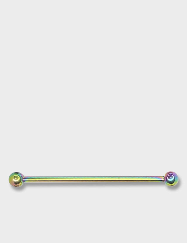 Polychromatic Industrial Scaffold Barbell 1.6x36mm (14g) External Thread astm f136 titanium hypoallergenic piercing uk