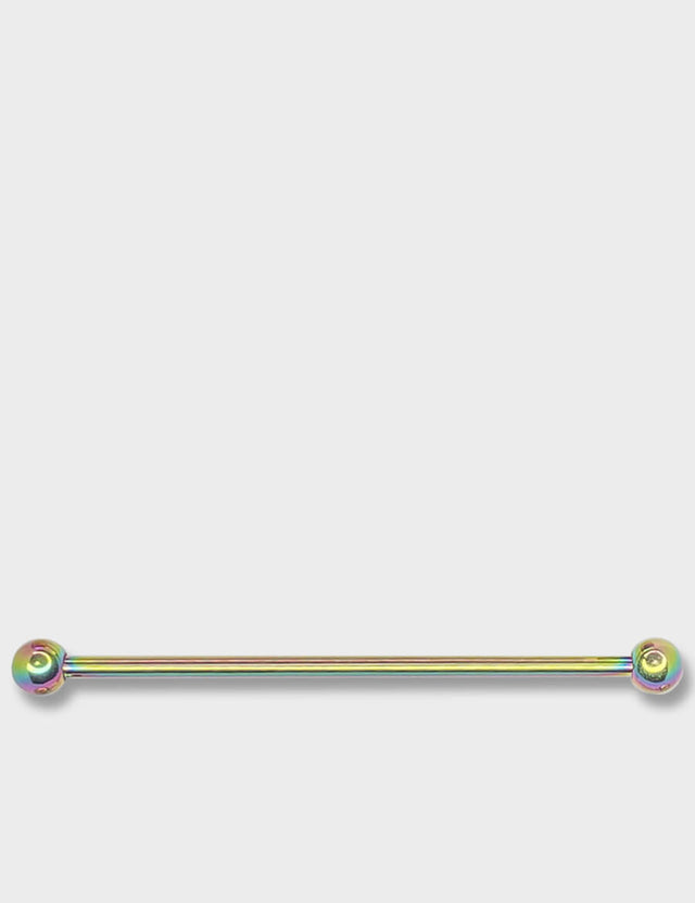 Polychromatic Industrial Scaffold Barbell 1.6x40mm (14g) External Thread astm f136 titanium hypoallergenic piercing uk