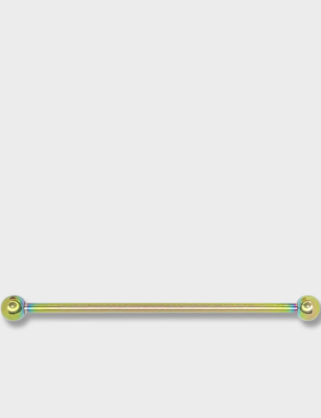 Polychromatic Industrial Scaffold Barbell 1.6x42mm (14g) External Thread astm f136 titanium hypoallergenic piercing uk