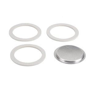 BIALETTI RUBBER RINGS X3 & FILTER PLATE FOR 3/4 CUP SIZE Malta