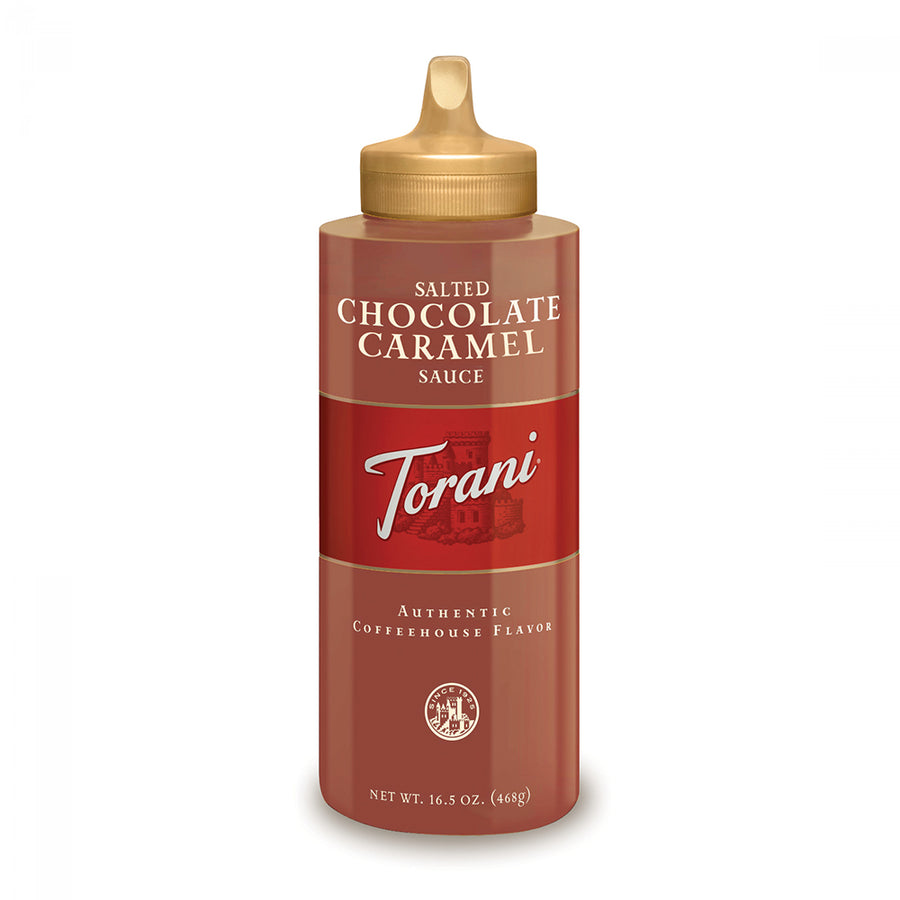 Torani Puremade Salted Chocolate Caramel Sauce 165 Oz Ecs Coffee 5757