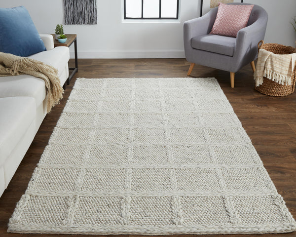 Berkeley Modern Eco-Friendly Braided Rug, Chracoal Gray/Ivory, 5ft x 8ft  Area Rug - By Feizy Rugs