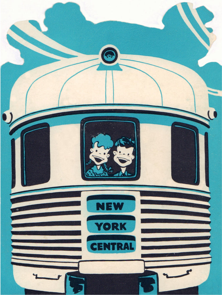 New York Central System, Children's Menu, 1950s – Vintage Menu Art