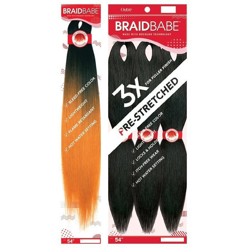 Braid Babe Pre Streched Braiding Hair 3pcs Pack 54 Beauty Krew