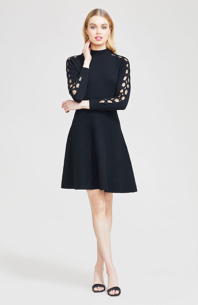 lela rose black dress