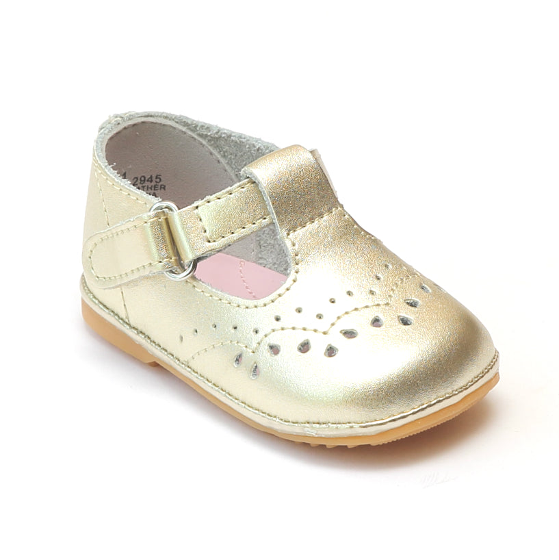 girls gold mary janes