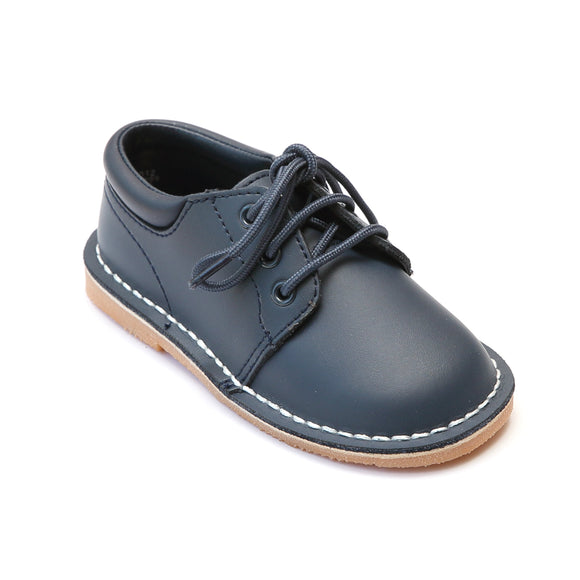 boys navy leather shoes