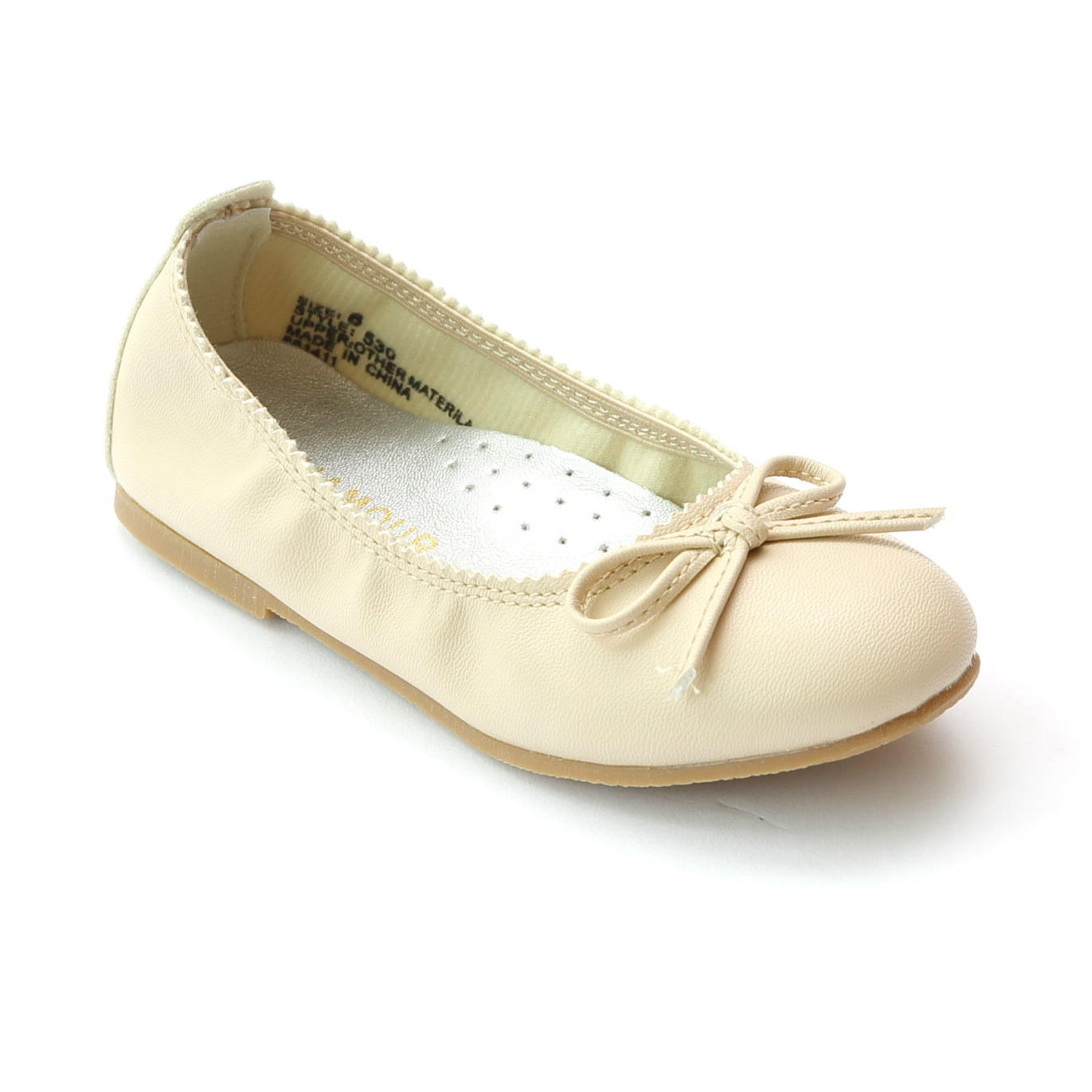 ballet flats with elastic trim