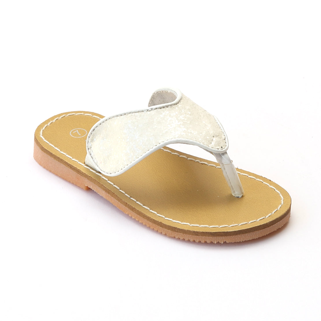 girls gold flip flops