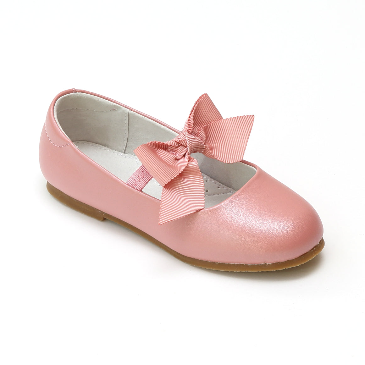 L'Amour Girls Pauline Bow Leather Special Occasion Flat – Babychelle