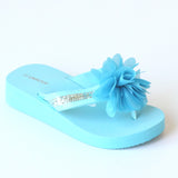 L'Amour Girls Blue Sequin EVA Foam Sandals