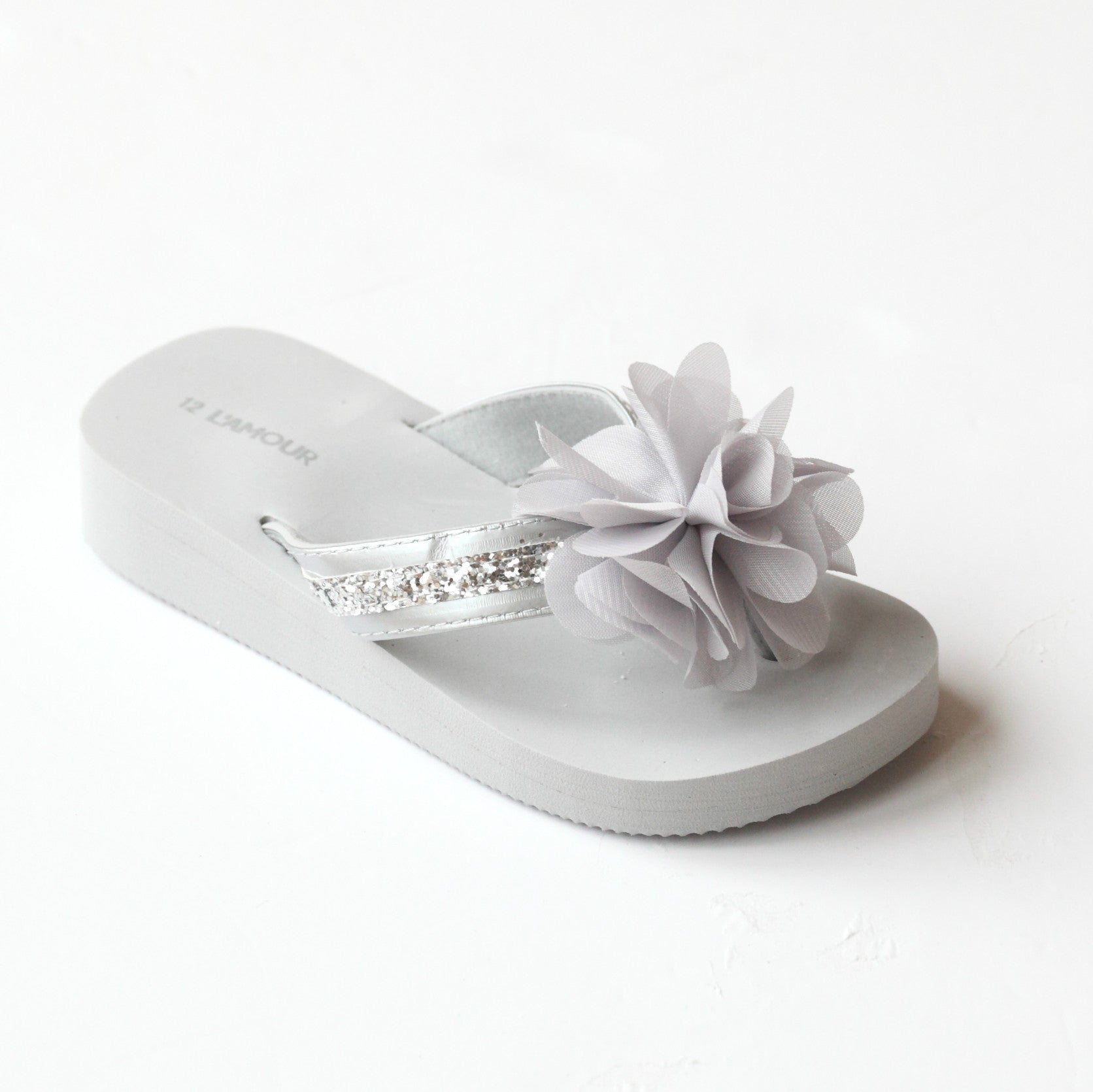 silver sequin flip flops