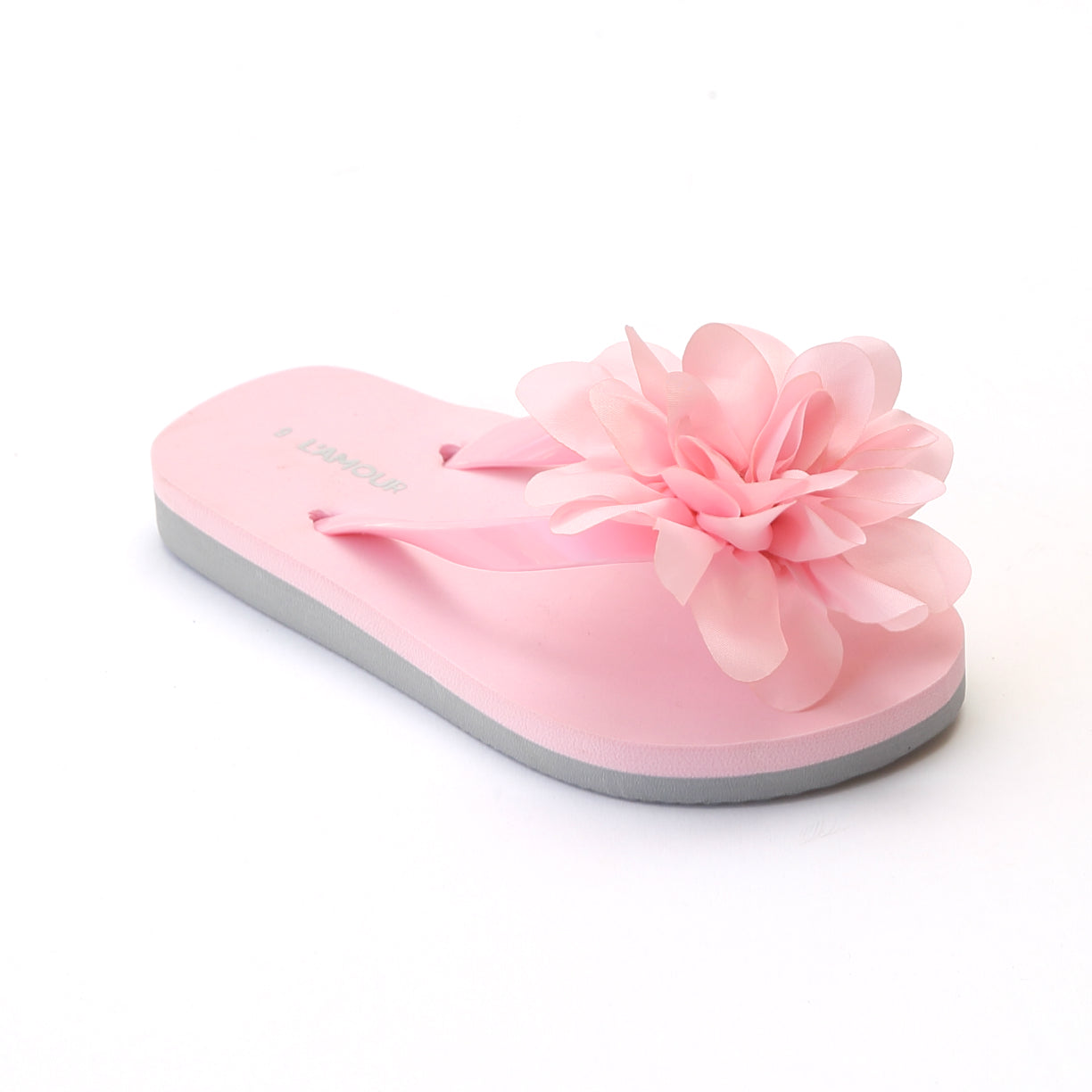 L'Amour Girls Organza Flower Flip Flops – Babychelle
