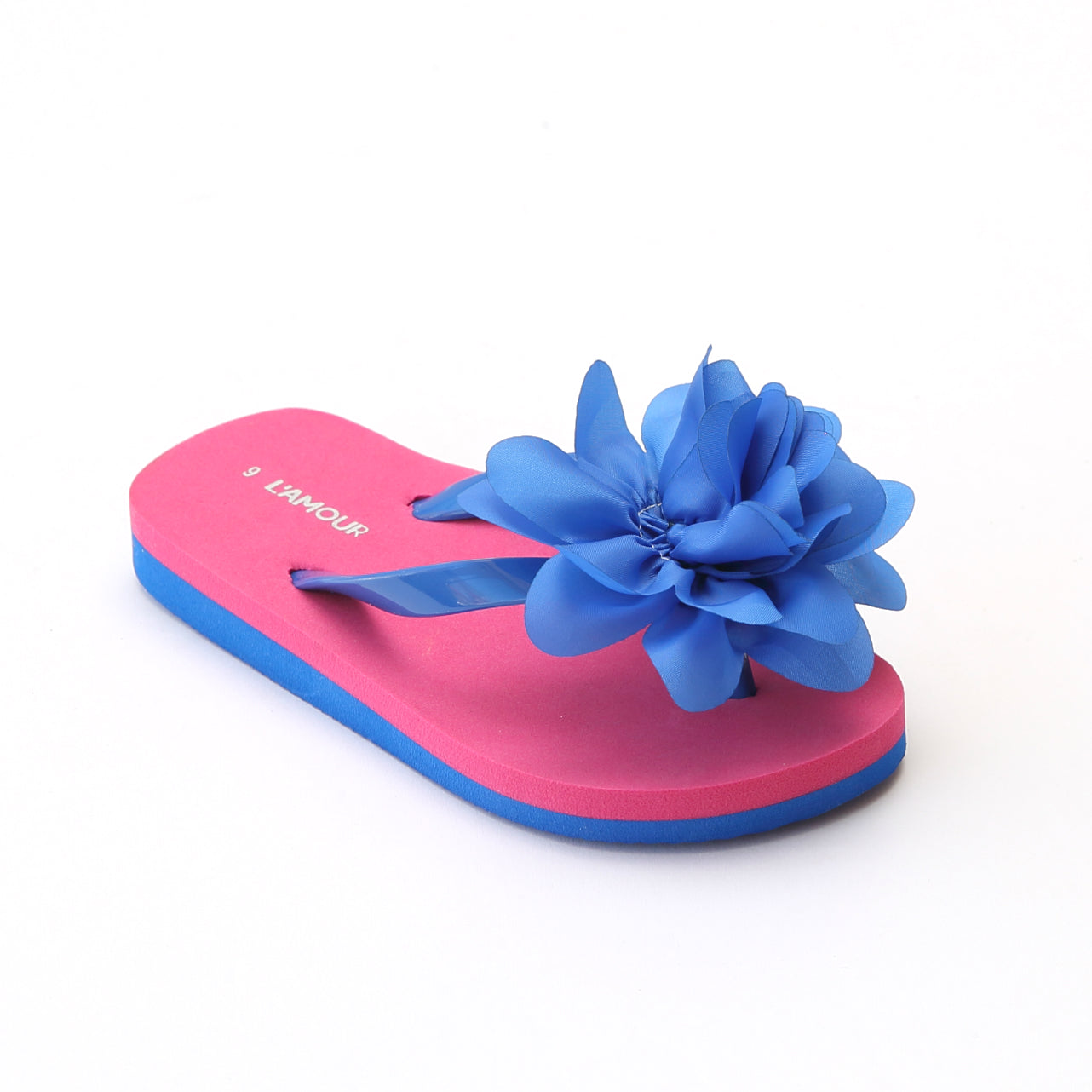 L'Amour Girls Organza Flower Flip Flops – Babychelle