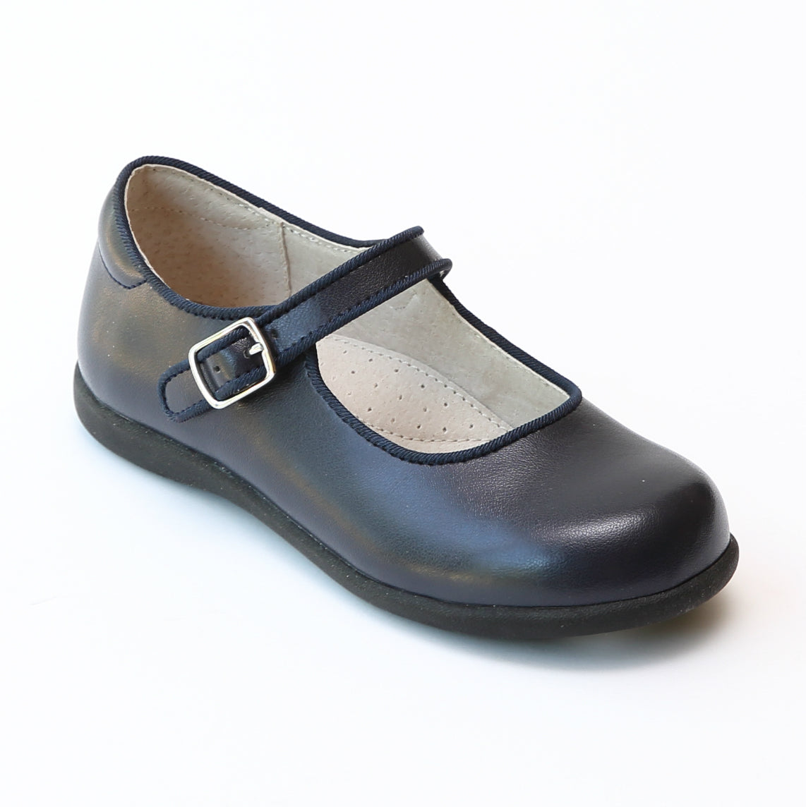 navy leather mary jane shoes