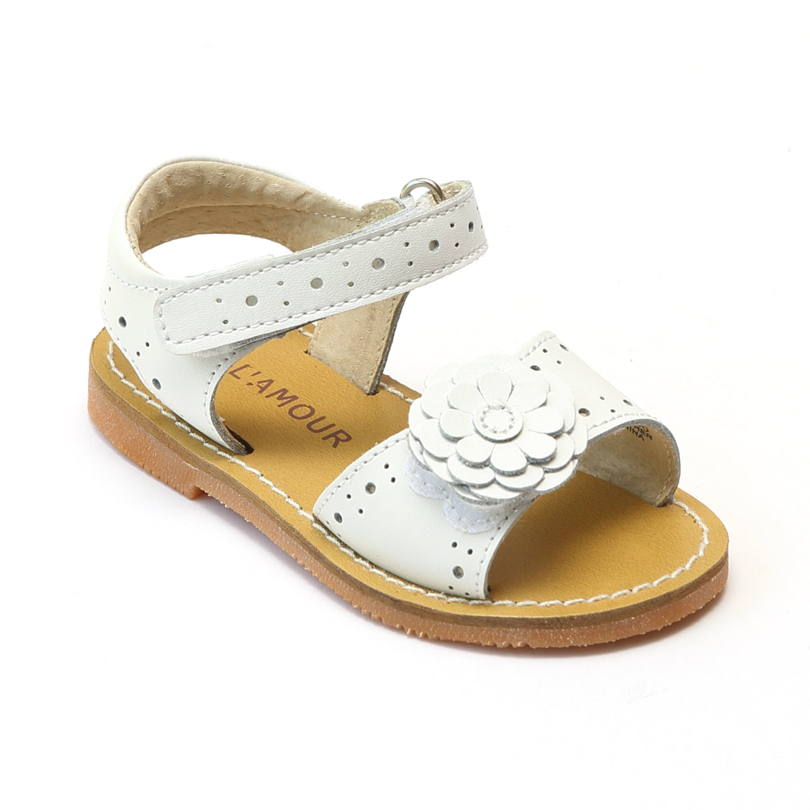 L'Amour Girls Gerbera Leather Sandals – Babychelle