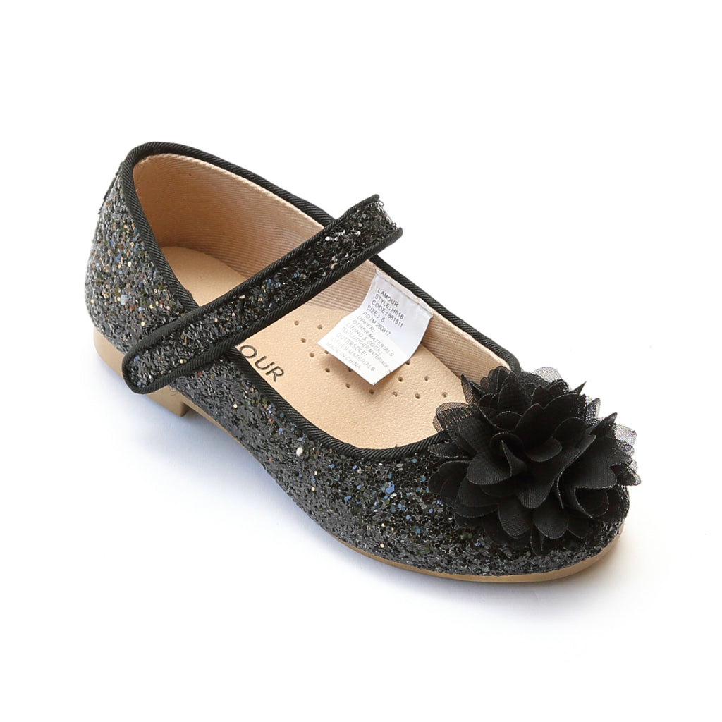 L'Amour Girls Glitter Special Occasion Flats – Babychelle