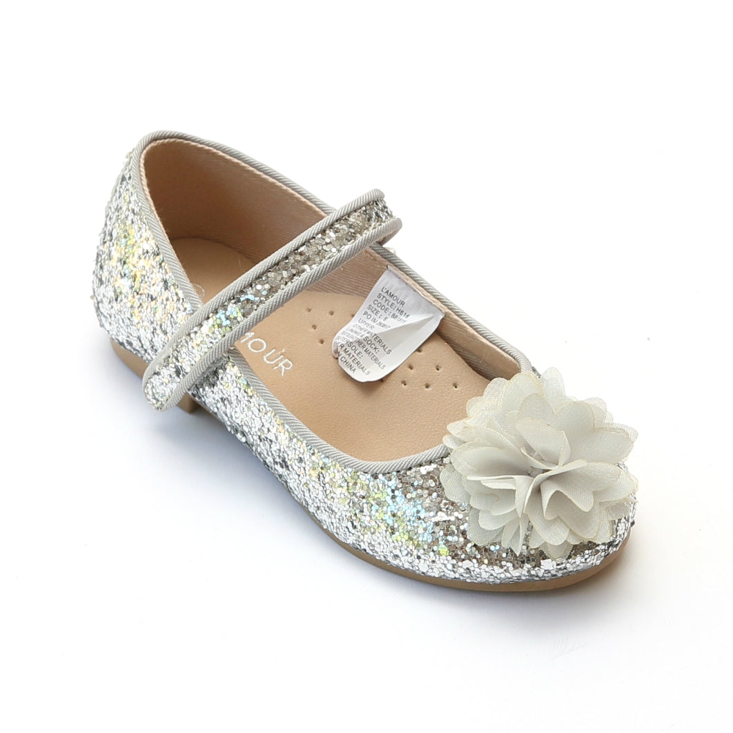 L'Amour Girls Glitter Special Occasion Flats – Babychelle