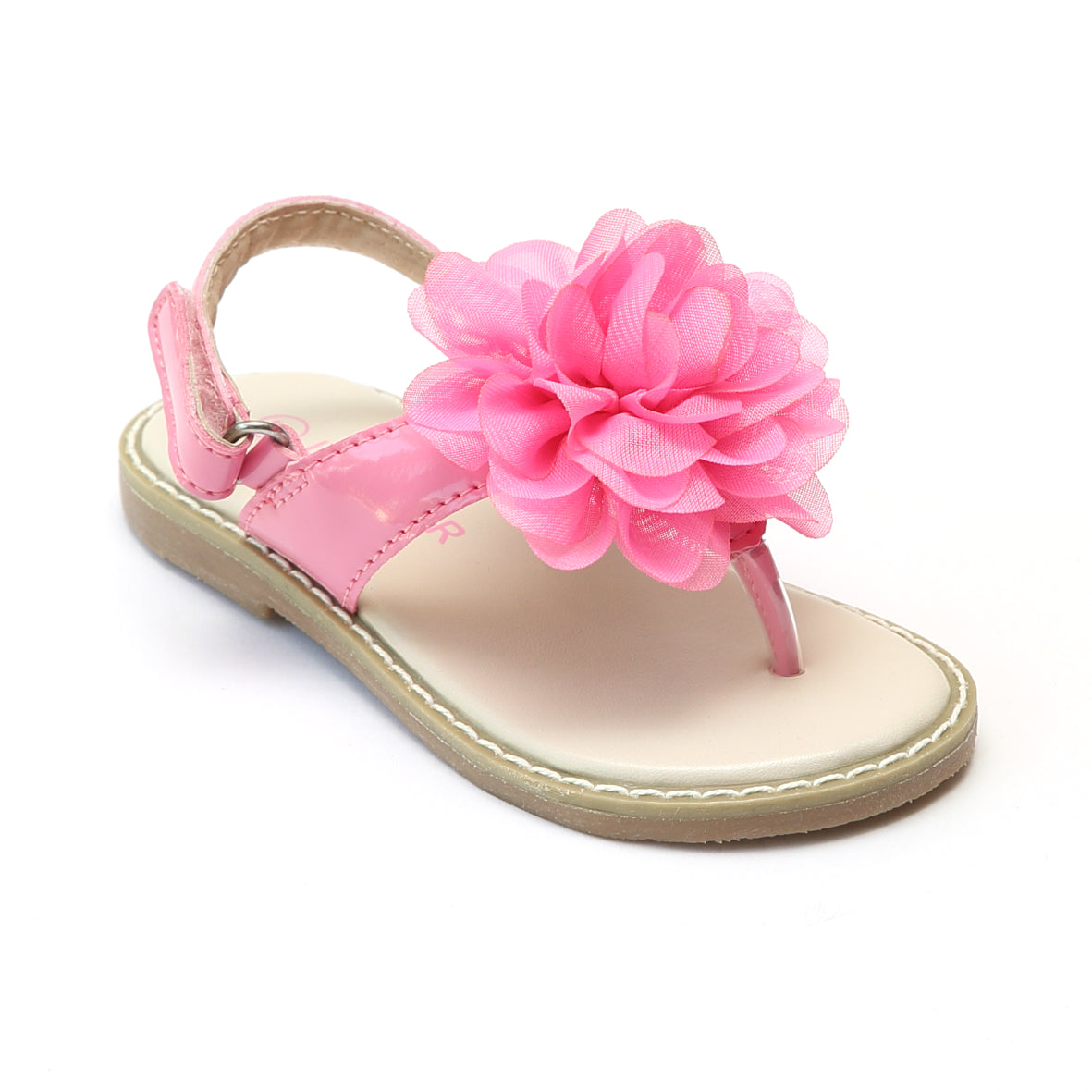 L'Amour Girls Organza Flower Thong Sandals – Babychelle