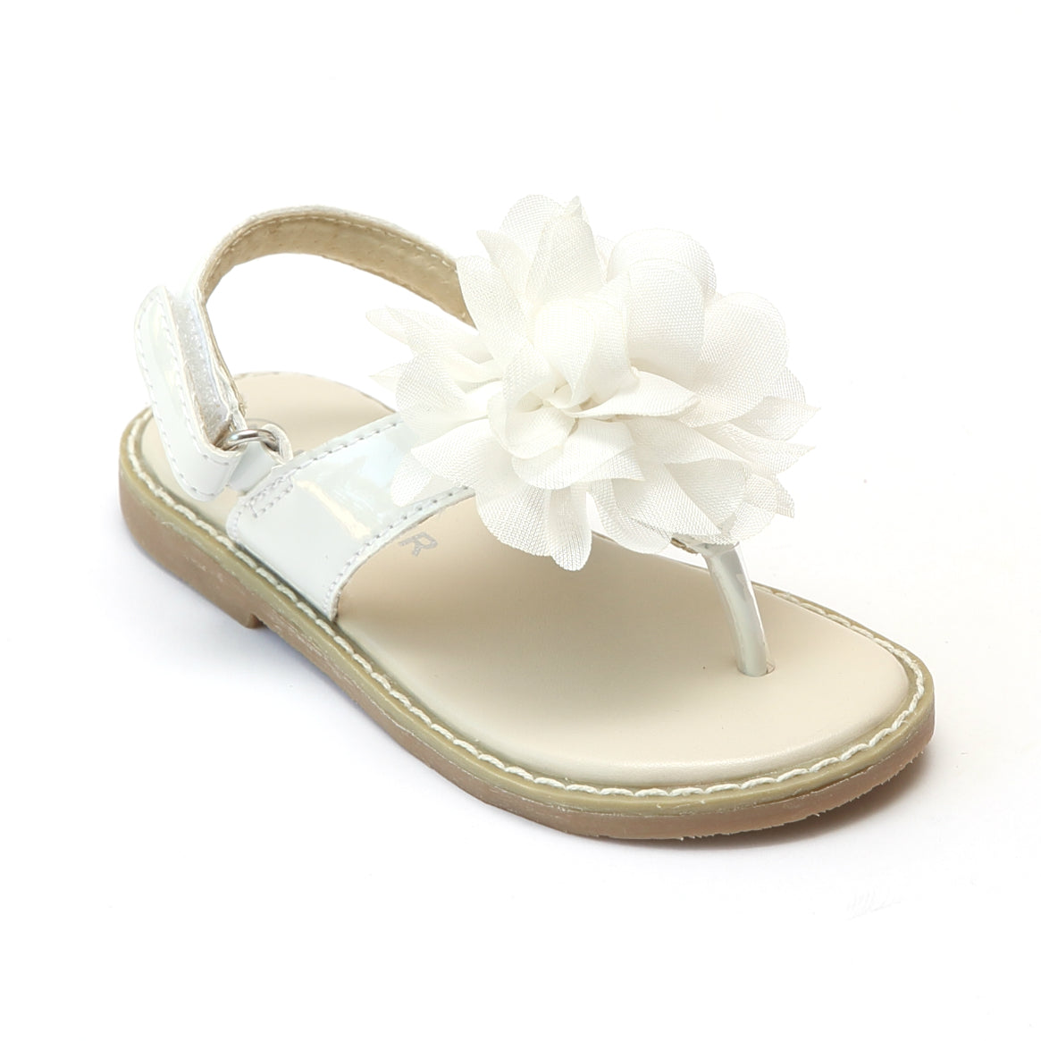 L'Amour Girls Organza Flower Thong Sandals – Babychelle