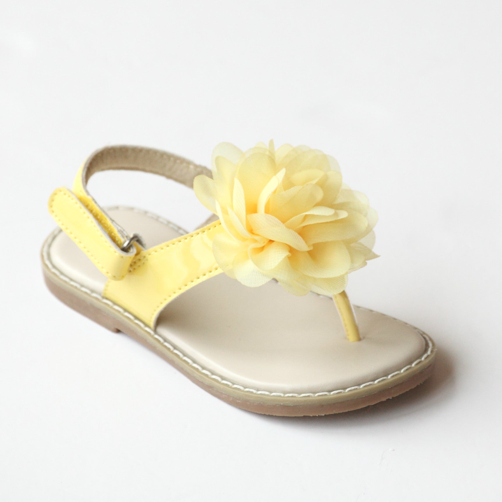 L'Amour Girls Organza Flower Thong Sandals – Babychelle
