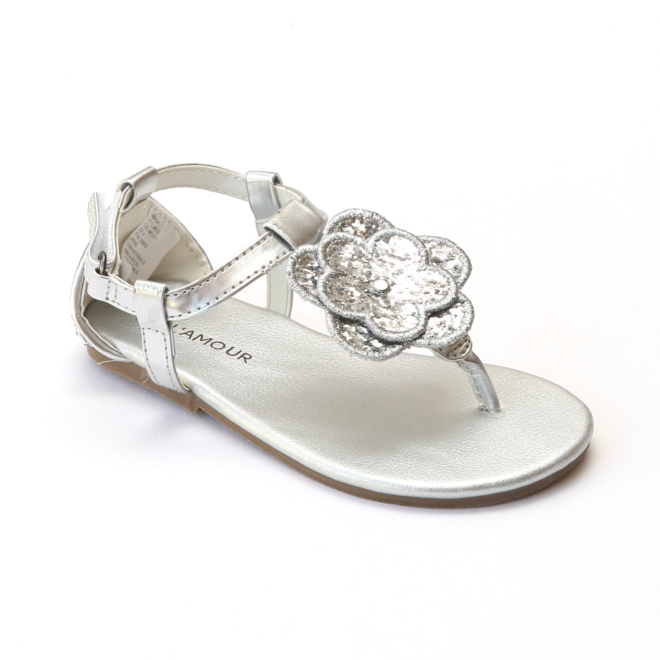 girls silver glitter sandals