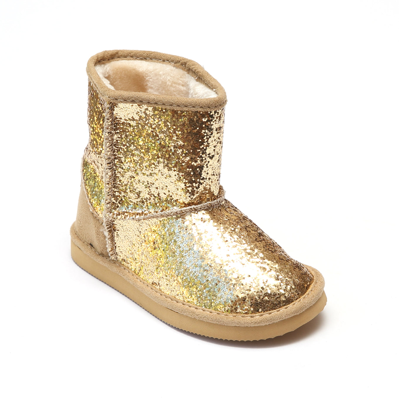 girls gold glitter boots