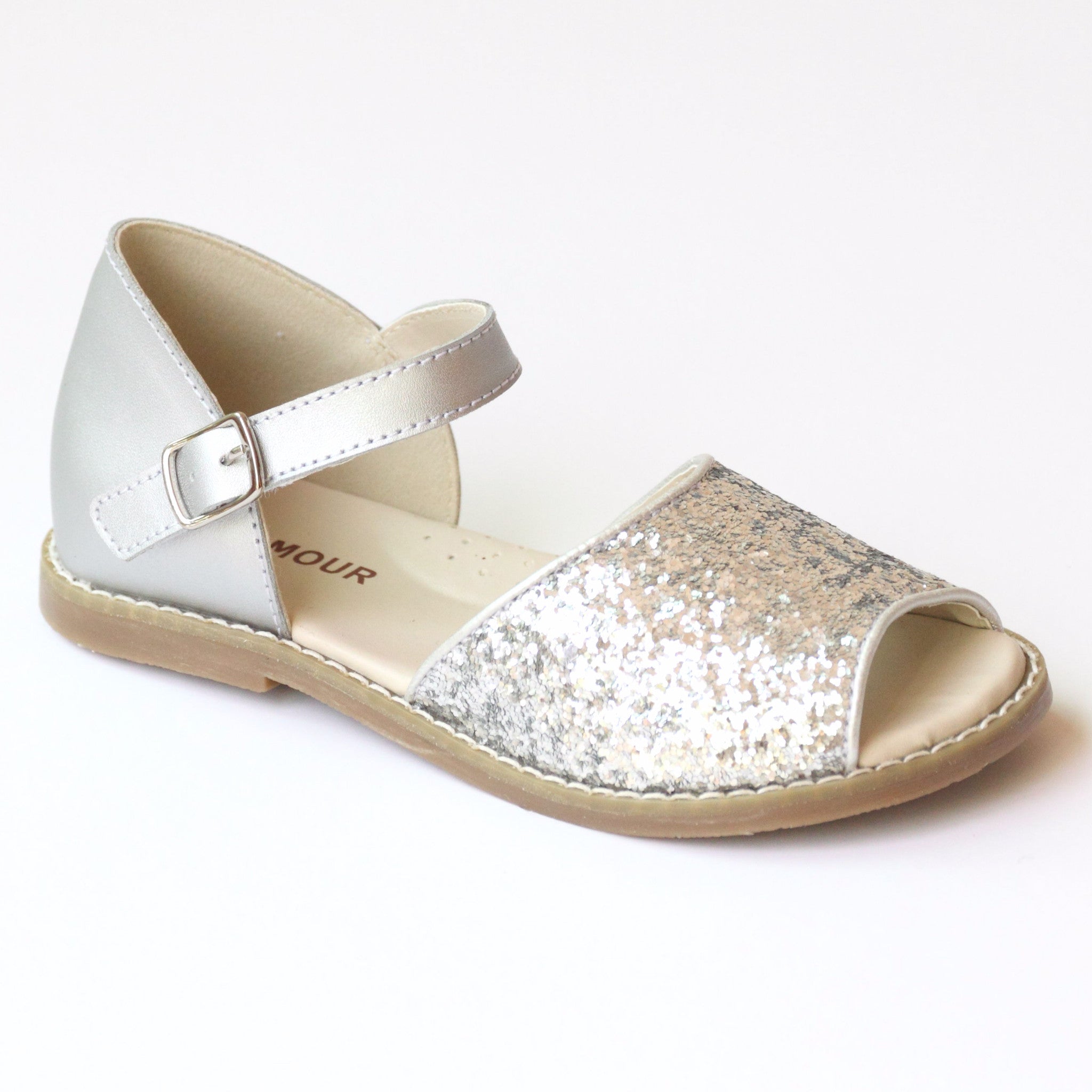 L'Amour Girls Glitter Open Toe Sandal – Babychelle