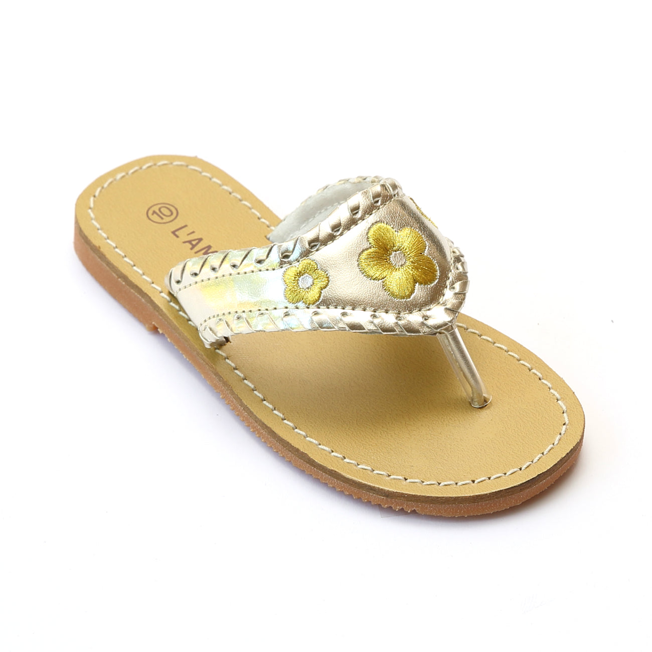 L'Amour Girls Whipstitched Thong Sandal – Babychelle