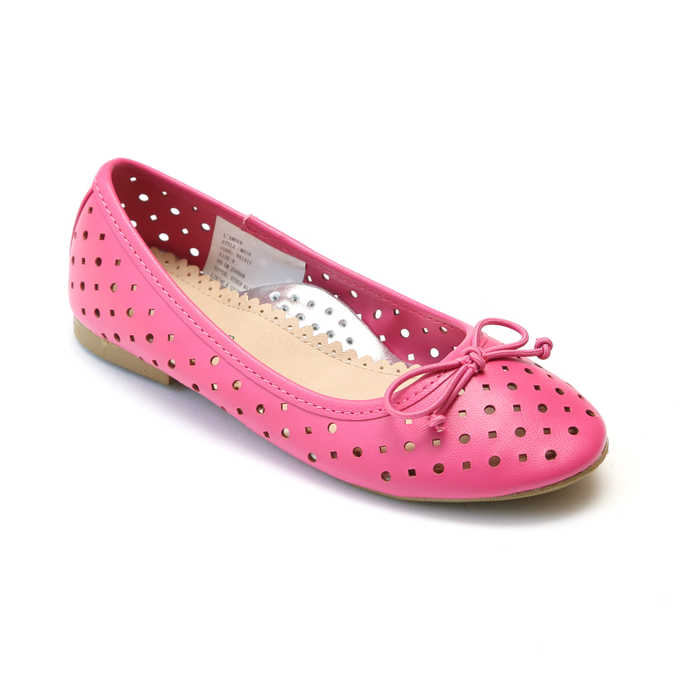 L'Amour Girls Perforated Ballet Flats – Babychelle