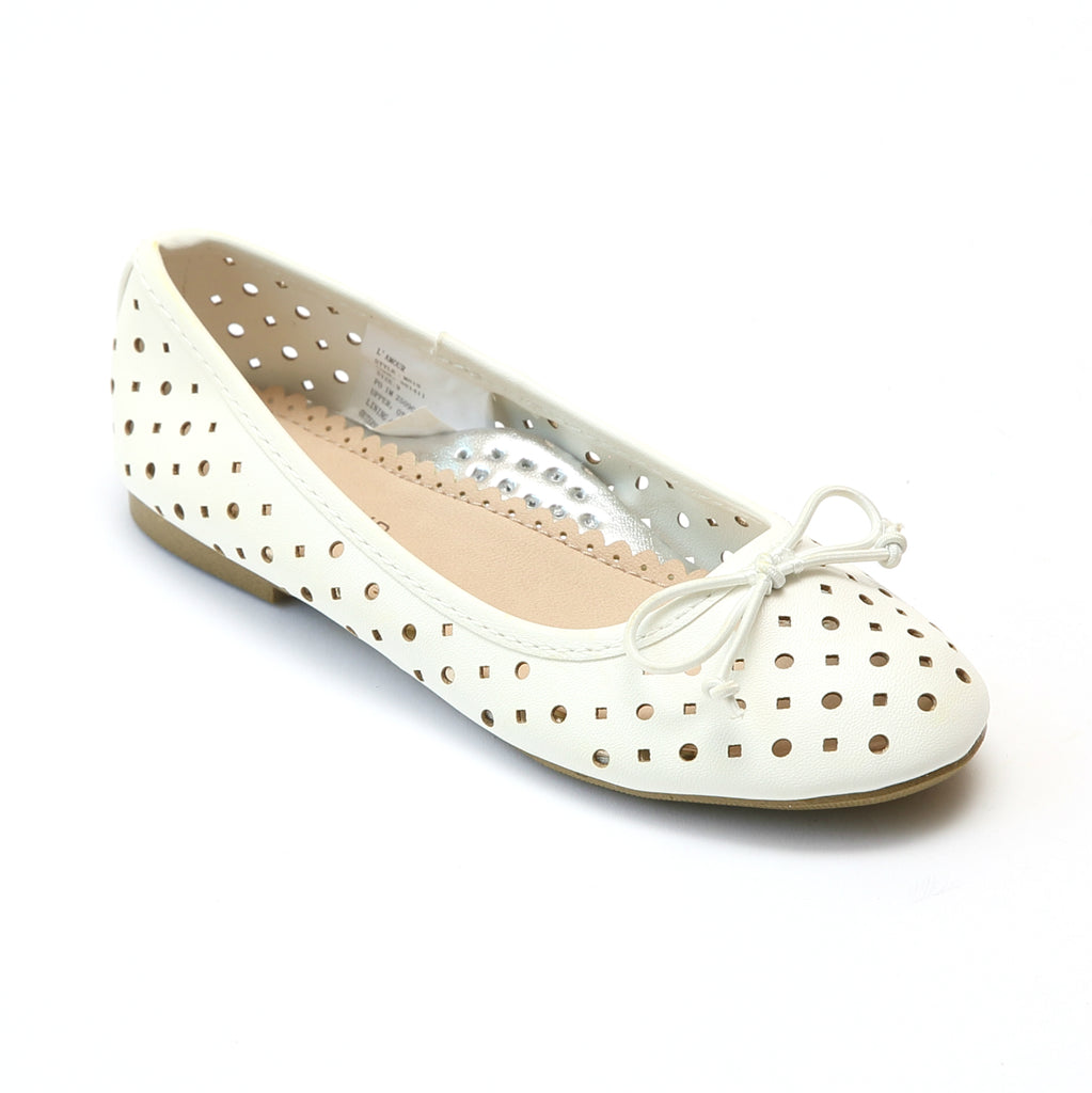 L'Amour Girls Perforated Ballet Flats – Babychelle