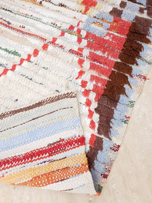 30% OFF CLEARANCE SALE Vintage Moroccan rug, 3.5x9 Antique Morrocan Berber hallway rug, vintage boucherouite rug, antique morrocan rug, bedr