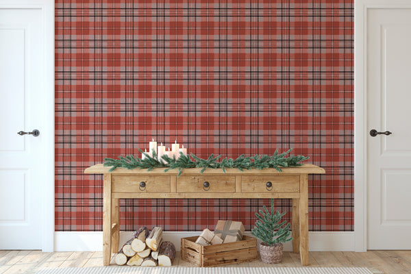 Edinburgh - Yule plaid wallpaper