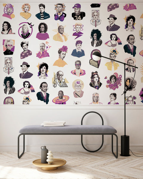 Install shot of the Iconographic wallpaper design