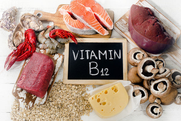 3 essential vitamins for nerve pain relief foods with vitamin b12 on counter liver mushrooms fish oats cheese