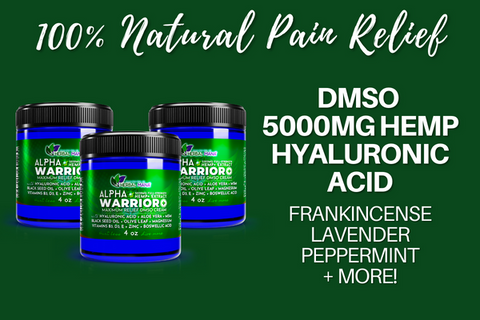 Alpha Warrior+ Maximum Relief DMSO Cream with 5000 mg Hemp, DMSO, Magnesium, MSM, Frankincense and more