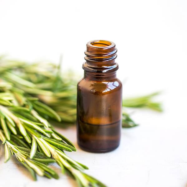 Amber glass bottle of essential oils for Boosting Immune System