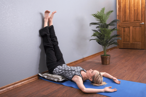 legs up the wall yoga pose