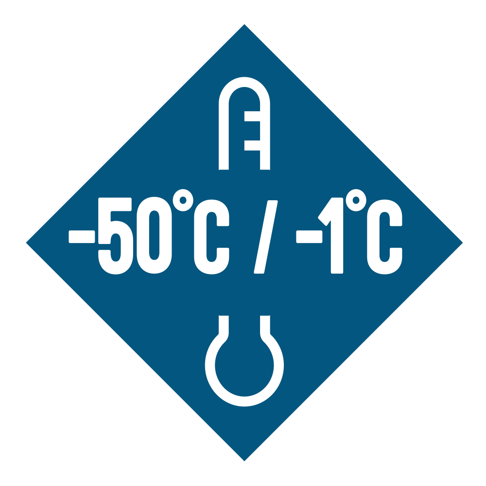 Comfort Range -50°C to -1°C